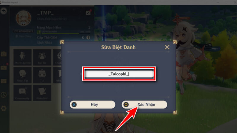 Tên trong Genshin Impact có thể dài bao nhiêu