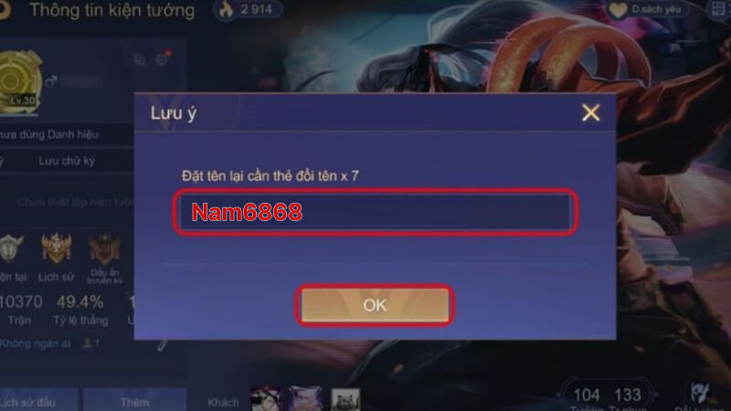 Kết hợp số may mắn vào tên thật để đặt tên game