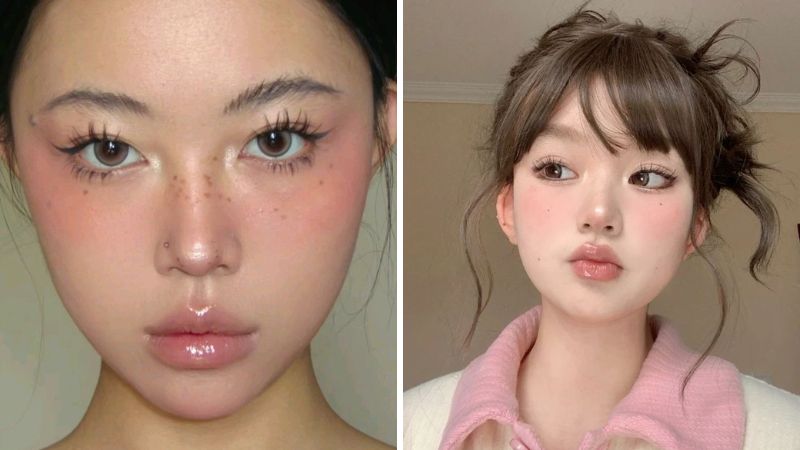 Tô son lòng môi và phủ một lớp son bóng