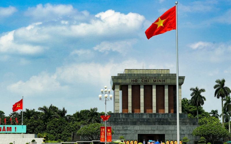 Cờ đỏ sao vàng tại Lăng Bác Cờ đỏ sao vàng tại Lăng Bác