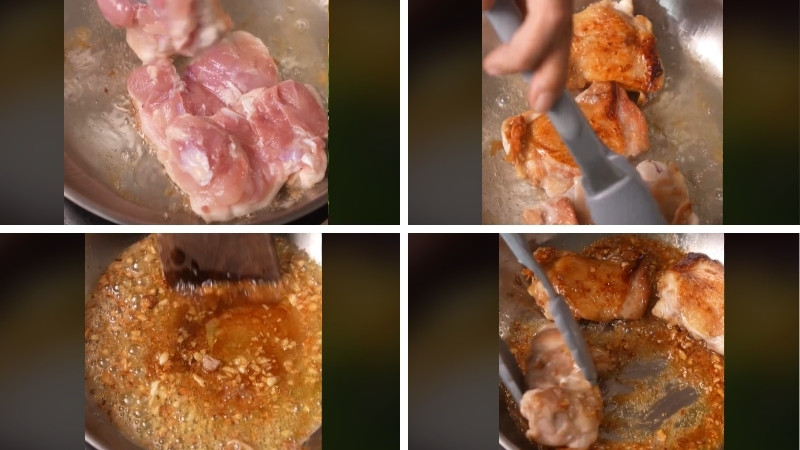 Áp chảo gà và làm nước sốt