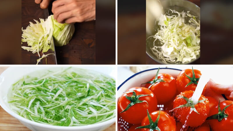 Sơ chế các loại rau củ còn lại