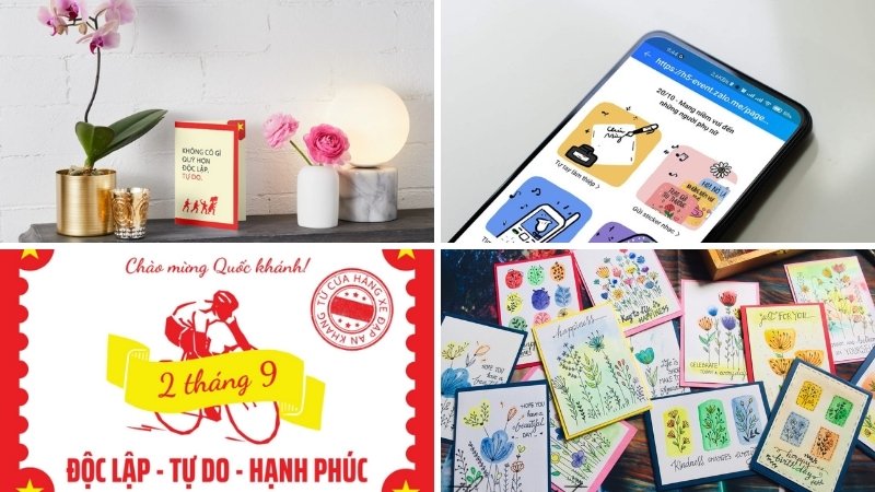 Các loại thiệp mừng Quốc khánh phổ biến hiện nay