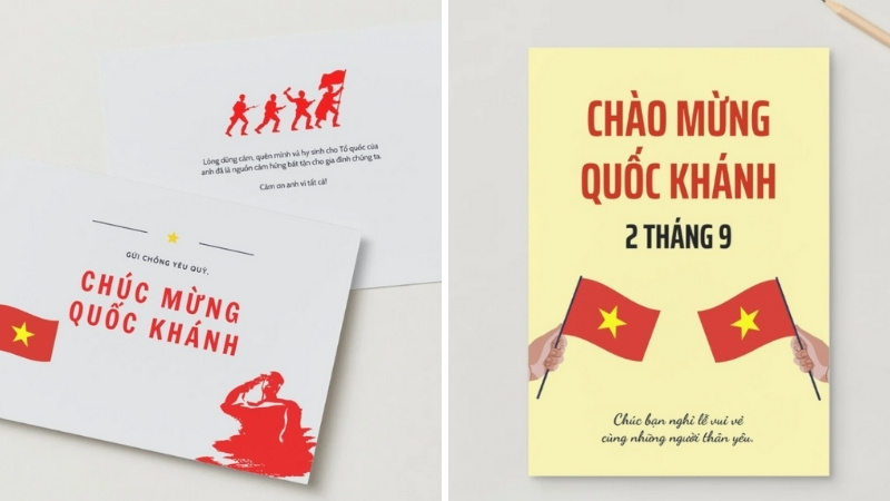 Mẫu thiệp đơn giản, hiện đại