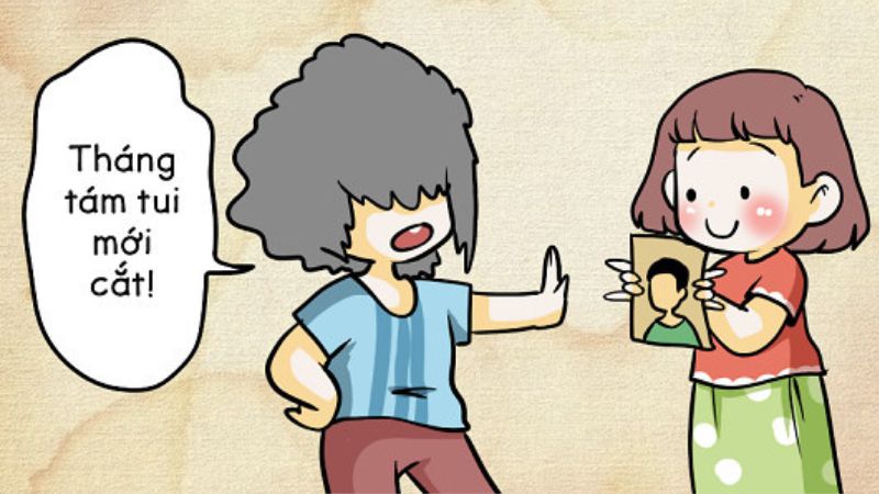 Meme tháng cô hồn - Kiêng cắt tóc