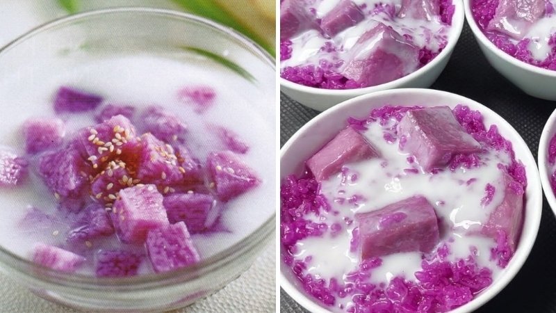 Chè khoai môn dừa dẻo bùi
