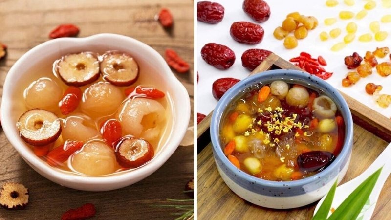 Chè hạt sen long nhãn táo đỏ
