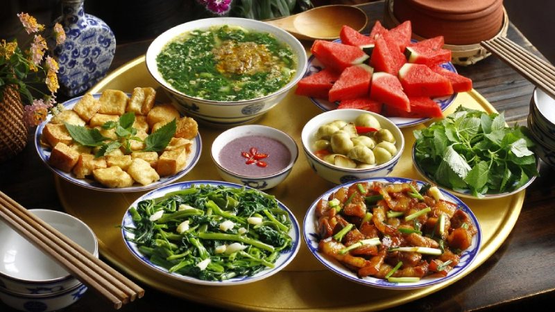 Nét đặc trưng của mâm cơm mùa hè miền Bắc