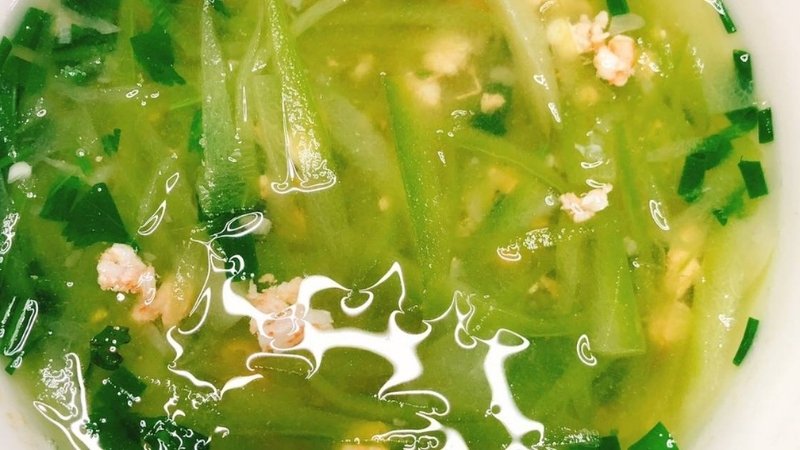 Canh bí đao nấu tôm