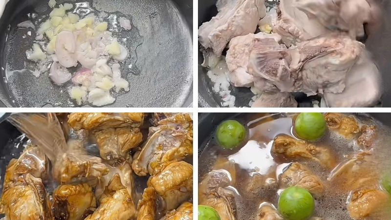 Hướng dẫn cách nấu sườn kho sấu đơn giản