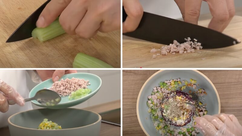 Sơ chế nguyên liệu & chuẩn bị nhân Sơ chế nguyên liệu & chuẩn bị nhân