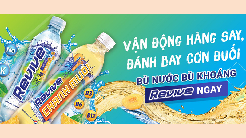 Đối với Revive có đường (loại thường và chanh muối) Đối với Revive có đường (loại thường và chanh muối)