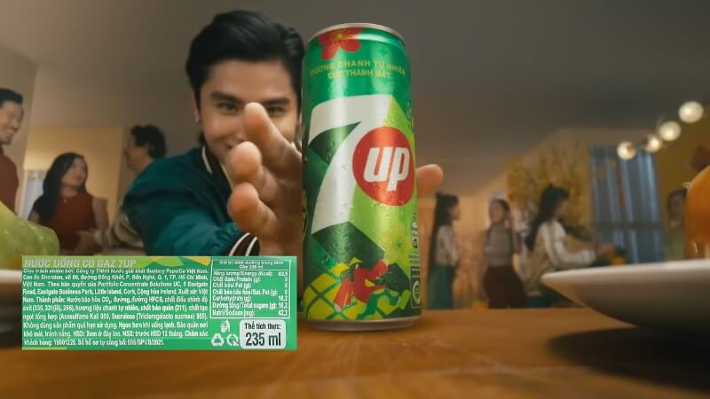 Kiểm tra bảng thành phần chính thức của 7up