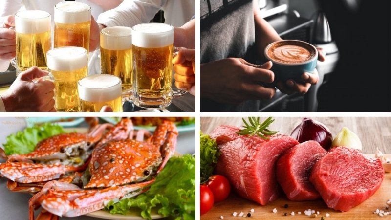Các loại thực phẩm kỵ sầu riêng Các loại thực phẩm kỵ sầu riêng