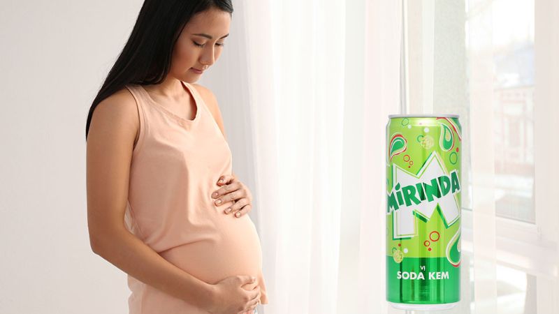Lỡ uống vài lon Mirinda khi mang thai không quá đáng lo