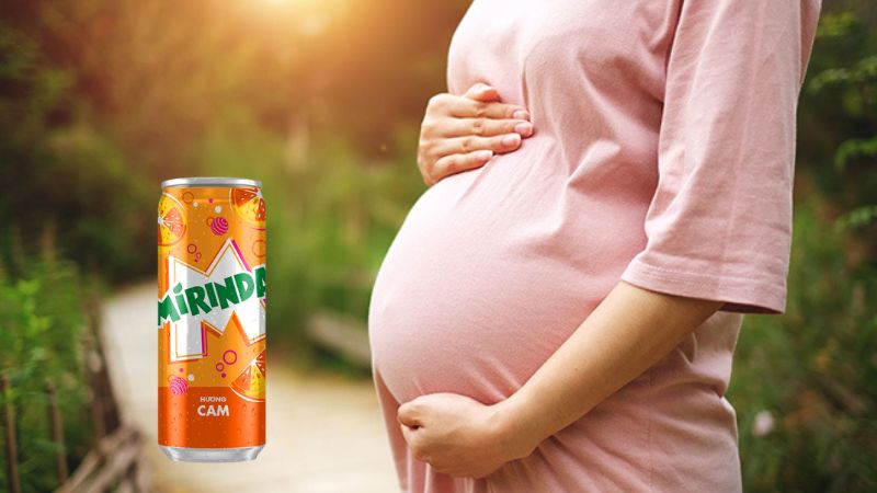 Bầu có thể uống Mirinda nhưng nên hạn chế tối đa