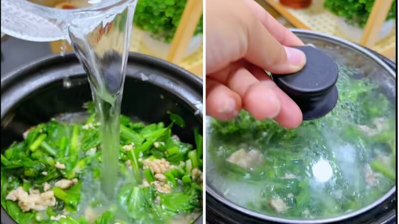 Bước 2 là nấu chín canh Bước 2 là nấu chín canh