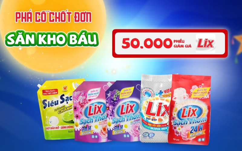 Phá Cỗ Chốt Đơn - Săn kho báu trúng ngay 50.000 voucher mua LIX Phá Cỗ Chốt Đơn - Săn kho báu trúng ngay 50.000 voucher mua LIX
