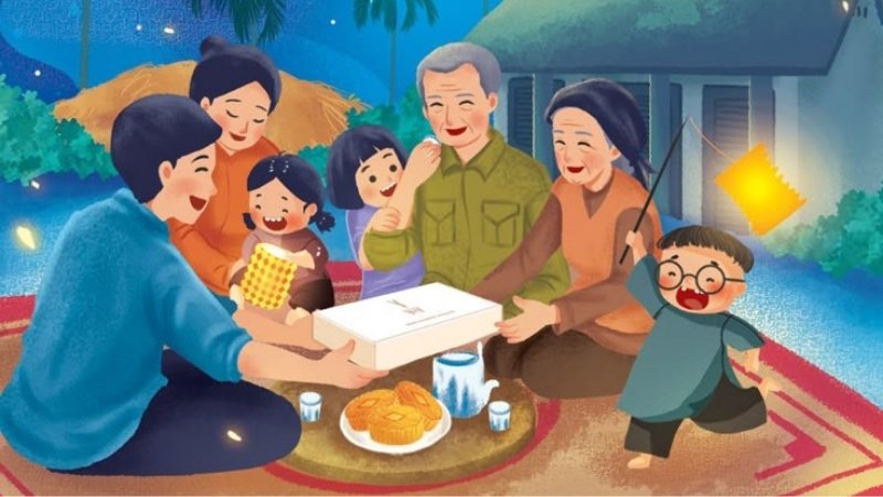 Background chủ đề gia đình đoàn viên 5