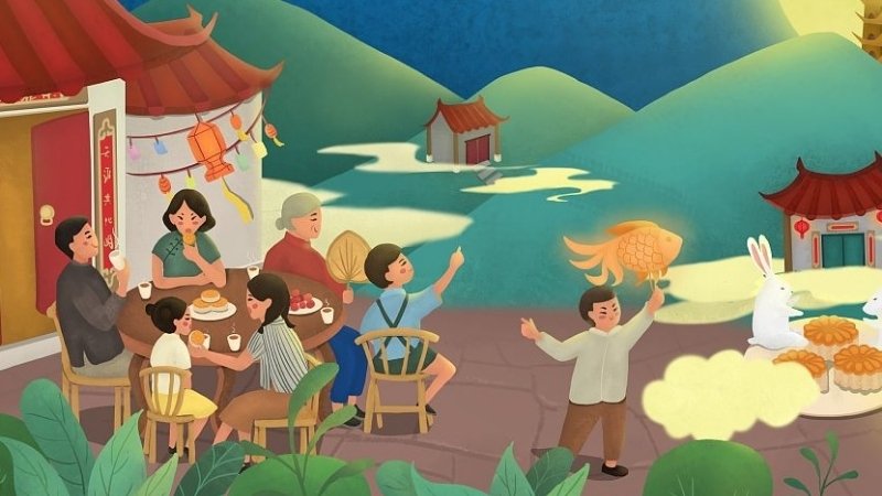 Background chủ đề gia đình đoàn viên 1