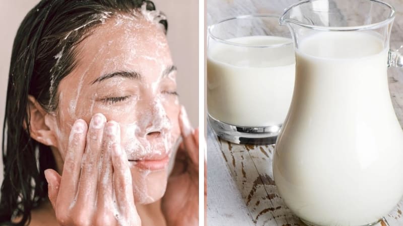 Sữa tươi không đường chứa axit lactic giúp làm sạch da mà không gây khô Sữa tươi không đường chứa axit lactic giúp làm sạch da mà không gây khô