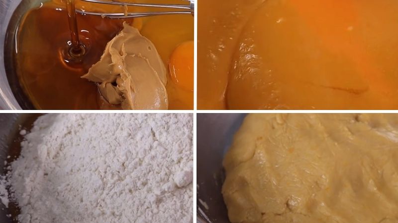 Trộn bột vỏ bánh Trung thu Trộn bột vỏ bánh Trung thu