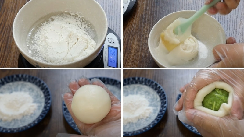 Làm vỏ bánh và bọc nhân Làm vỏ bánh và bọc nhân