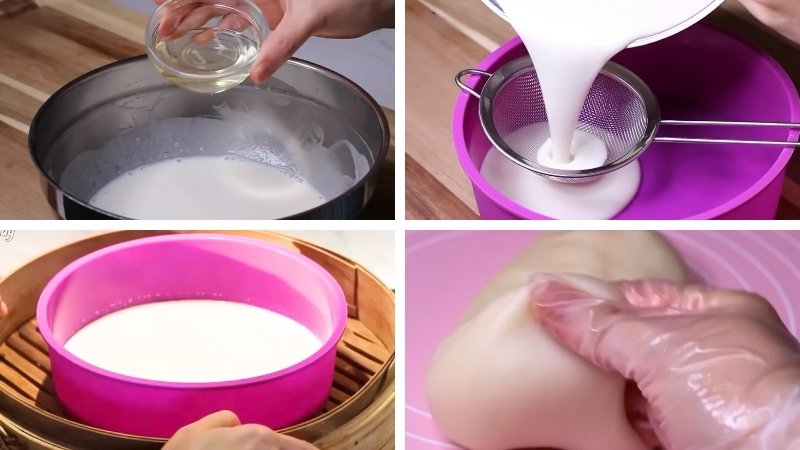 Lớp mochi dẻo mịn giúp bao bọc nhân bánh