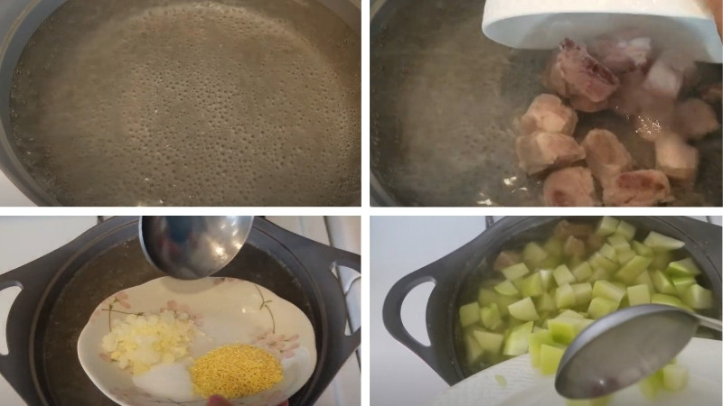 Nấu canh su su sườn heo Nấu canh su su sườn heo