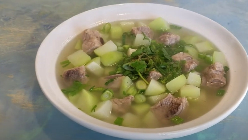 Thành phẩm canh su su sườn heo Thành phẩm canh su su sườn heo