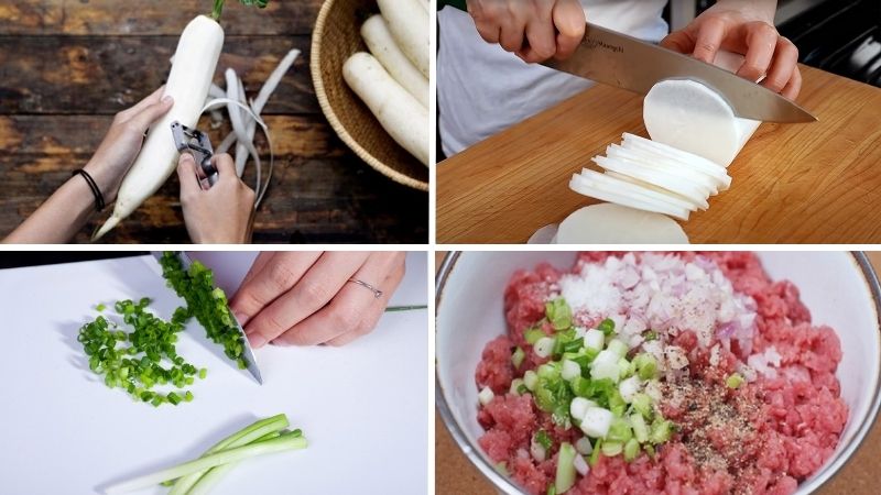 Sơ chế các nguyên liệu món ăn Sơ chế các nguyên liệu món ăn