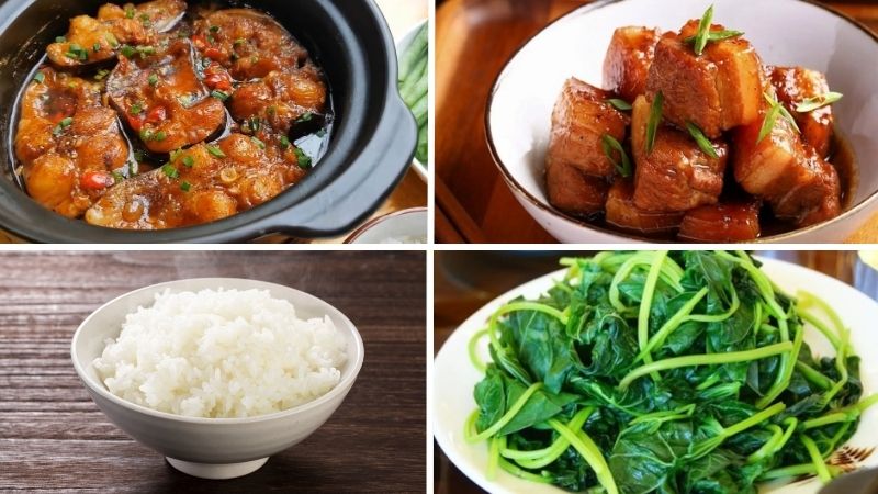 Bạn có thể thưởng thức canh củ cải trắng với cơm, cá, thịt và rau Bạn có thể thưởng thức canh củ cải trắng với cơm, cá, thịt và rau