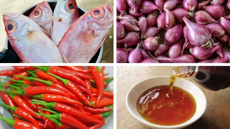 Nguyên liệu cần chuẩn bị làm cá bã trầu chiên hành ớt Nguyên liệu cần chuẩn bị làm cá bã trầu chiên hành ớt
