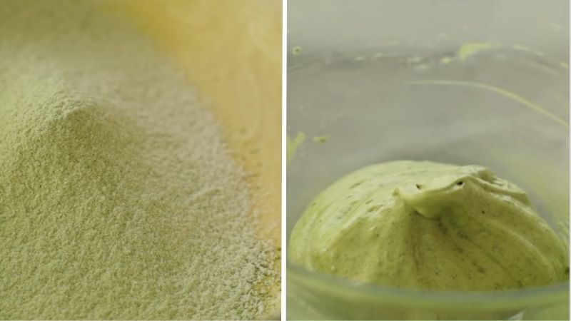 Rây và trộn hỗn hợp bột trứng Rây và trộn hỗn hợp bột trứng
