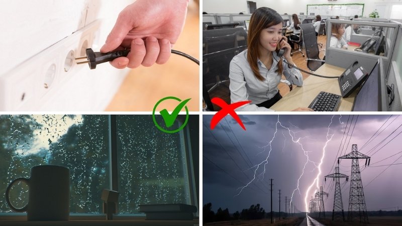 An toàn là trên hết khi có sét bạn nhé!An toàn với các hiện tượng thời tiết khi trời mưa