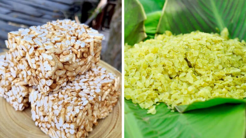 Phân biệt cốm nổ và cốm làng Vòng Phân biệt cốm nổ và cốm làng Vòng