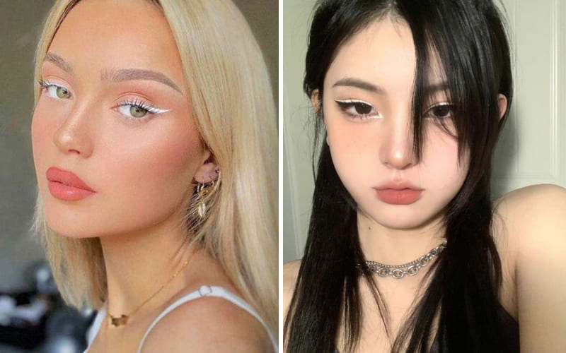 Kẻ mắt nước màu trắng Kẻ mắt nước màu trắng