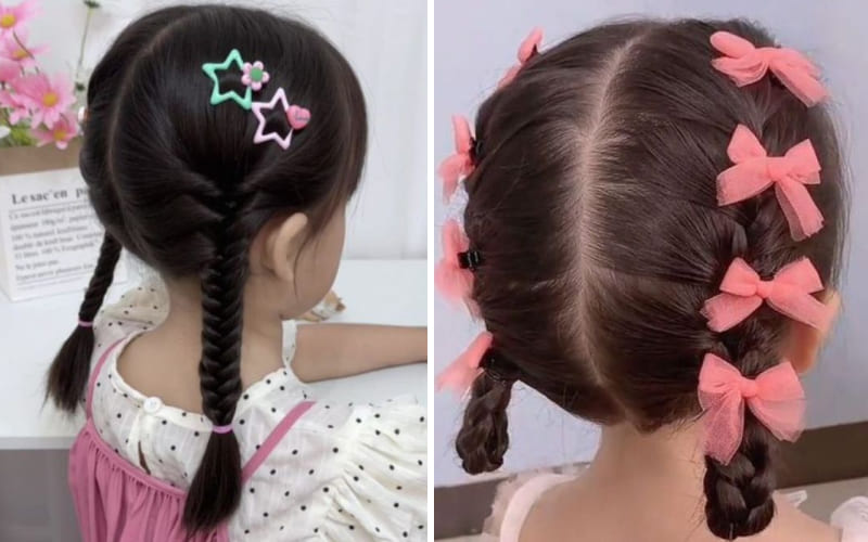 Tóc tết bím hai bên