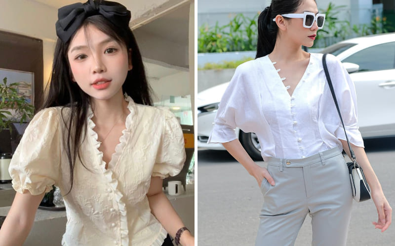 Áo cổ chữ V