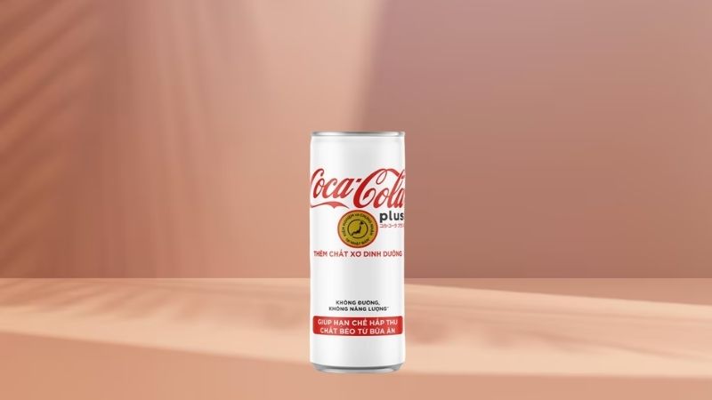 Coca Cola Plus không đường, không calo, có bổ sung chất xơ