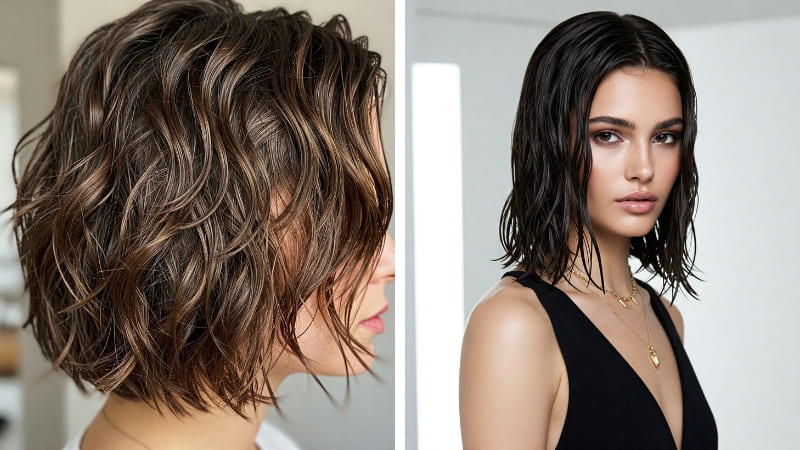 Kiểu tóc Bob Ướt tạo vẻ bóng mượt tự nhiên