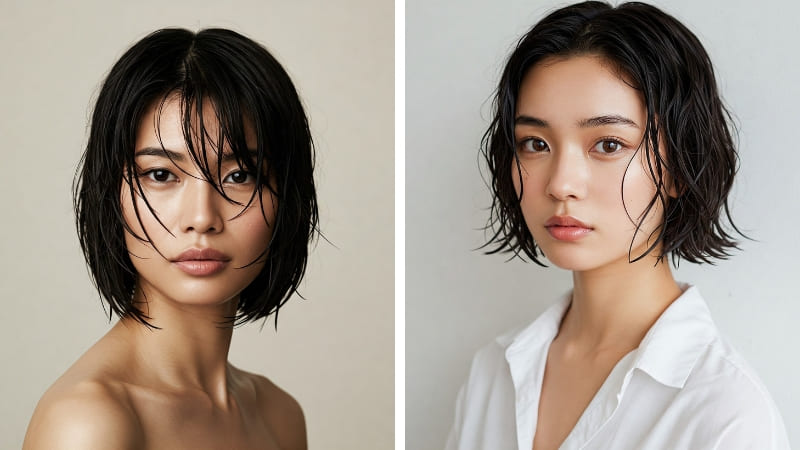 Tóc Bob Ướt thu hút nhờ phong cách thời thượng