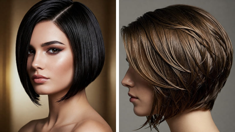 Bob ướt cổ điển mang vẻ thanh lịch và gọn gàng