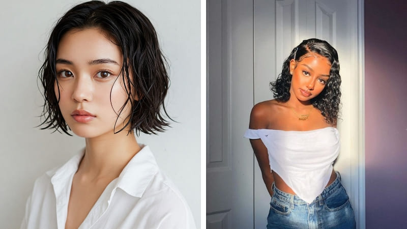 Bob xoăn nhẹ đem lại vẻ nữ tính, bồng bềnh