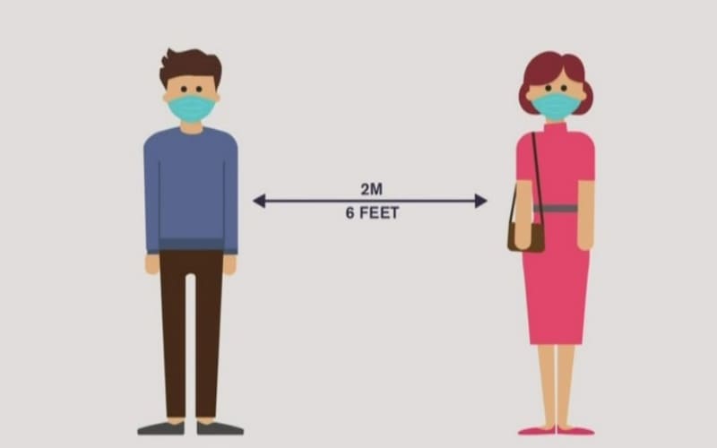 Đeo khẩu trang và giữ khoảng cách giúp phòng ngừa lây nhiễm