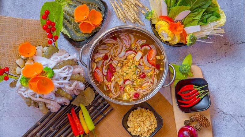 Lẩu kim chi hải sản