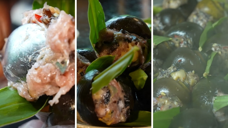 Nhồi ốc và hấp