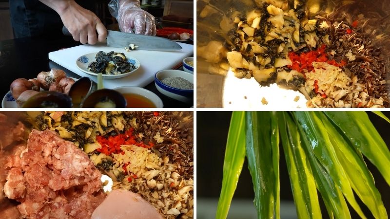 Sơ chế ốc và các nguyên liệu khác