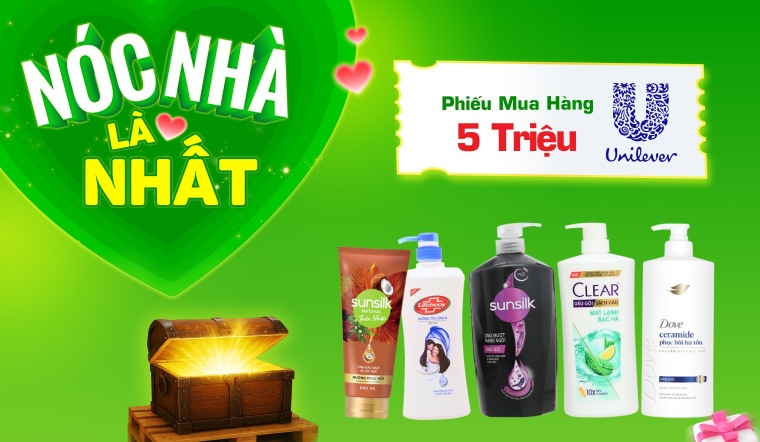 Nóc nhà là nhất - Hóa đơn mỹ phẩm Unilever từ 199k, săn phiếu mua hàng 5 triệu