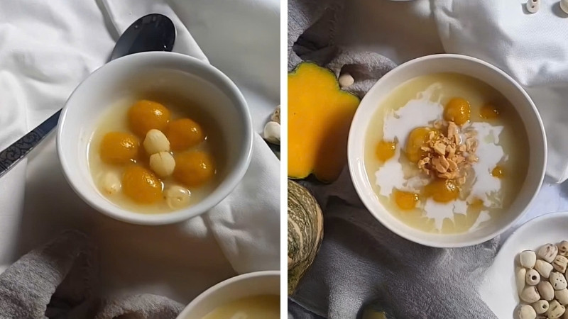 Chè bí đỏ hạt sen mềm, bùi, thơm béo và bổ dưỡng
